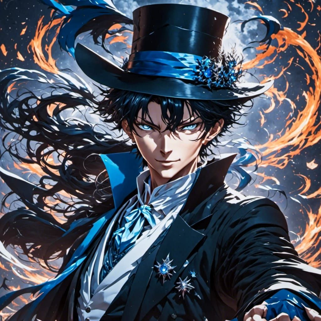 <lora:Sorcerous:1.0> <lora:Dark Theme Anime:1.0> <lora:My style Anime:1.0> Tuxedo Mask (black hair) ( waring a half-mask...