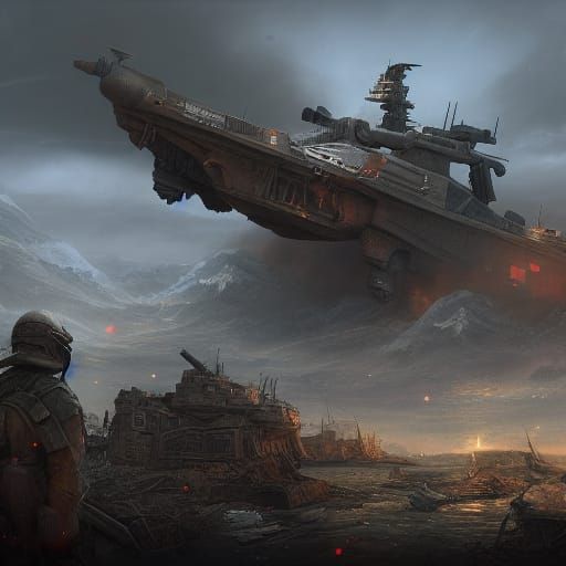 Aftermath of Modern War: Detailed Matte Painting