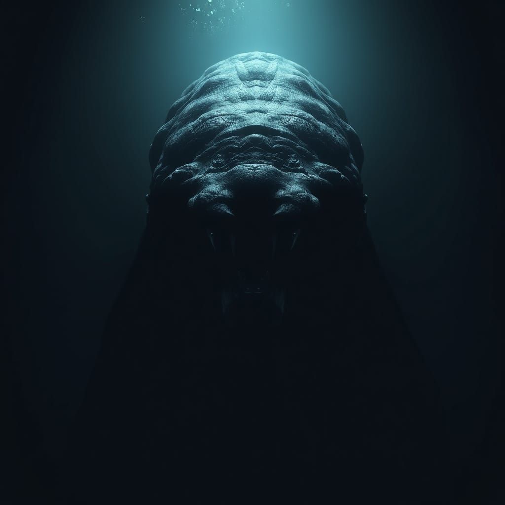 Gargantuan Sea Monster Lurks in Dark Ocean Depths