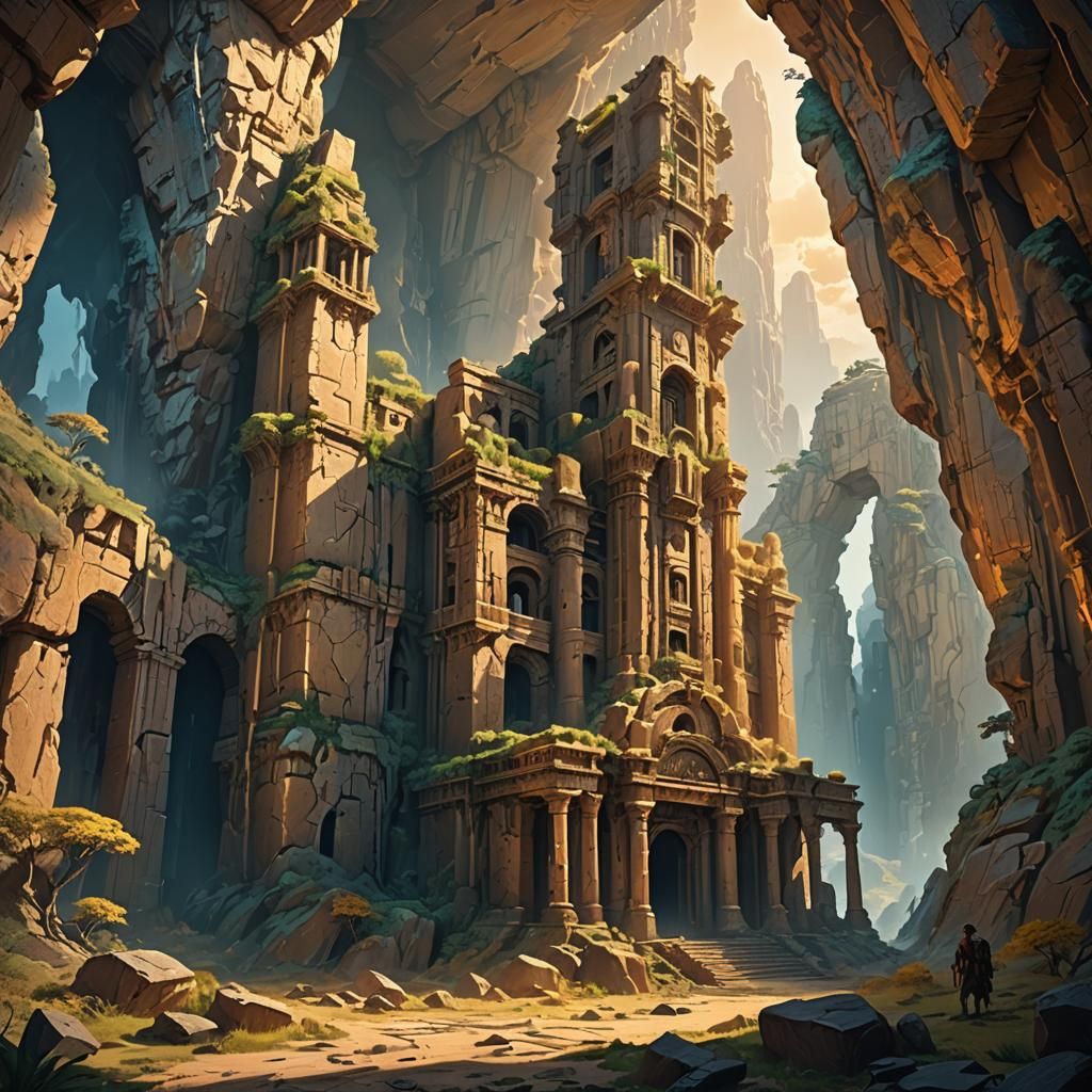 Mystical Battery Ruins Concept Art