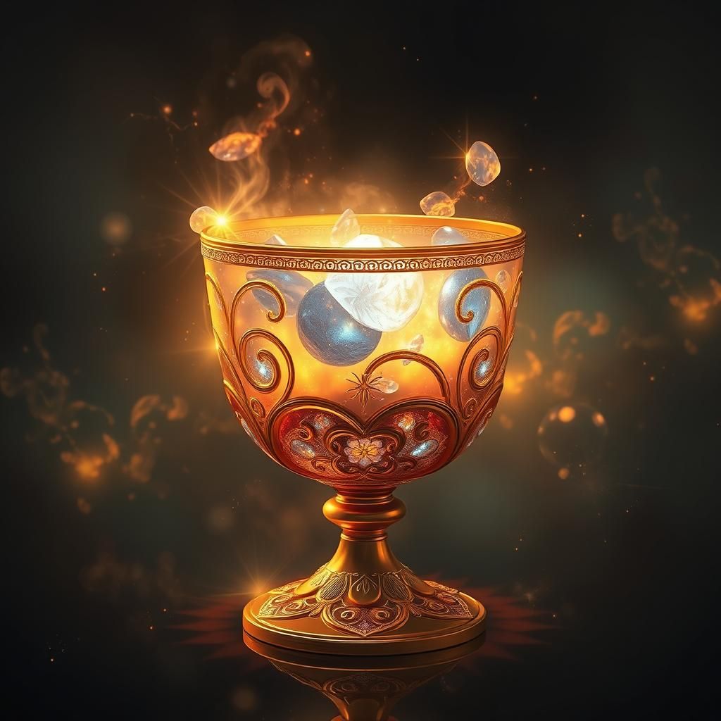 Cosmic Elixir in Golden Goblet, Ash Thorp Concept