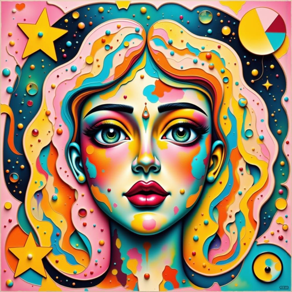 <lora:Surreal geometry:1.0> It’s all about the good vibes fe...