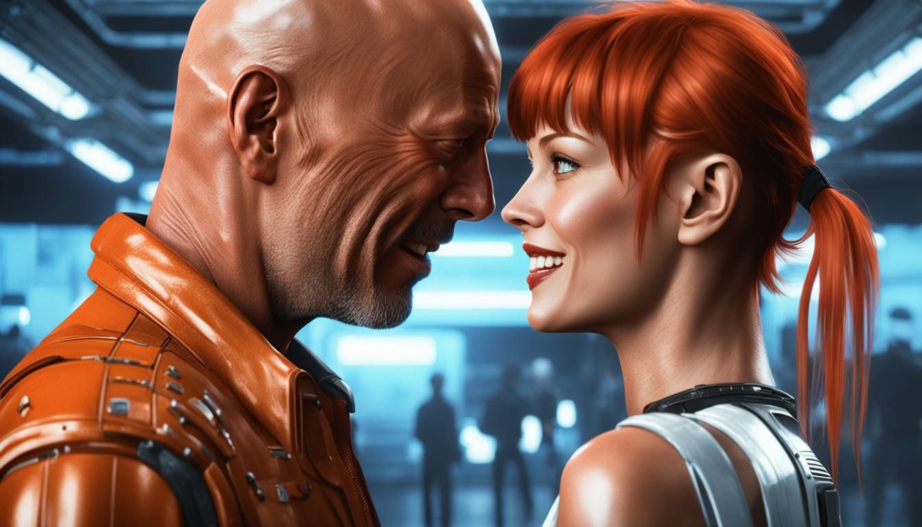 Leeloo and Korben Dallas: A Loving Gaze