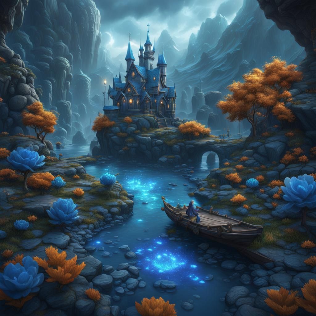 Fantastical Blue Pixies Concept Art