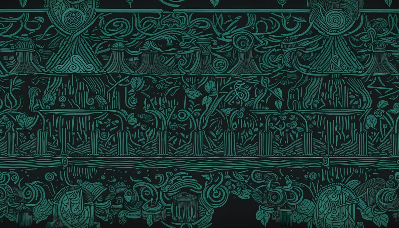 Matrix Rain with Viking Runes in Digital Art