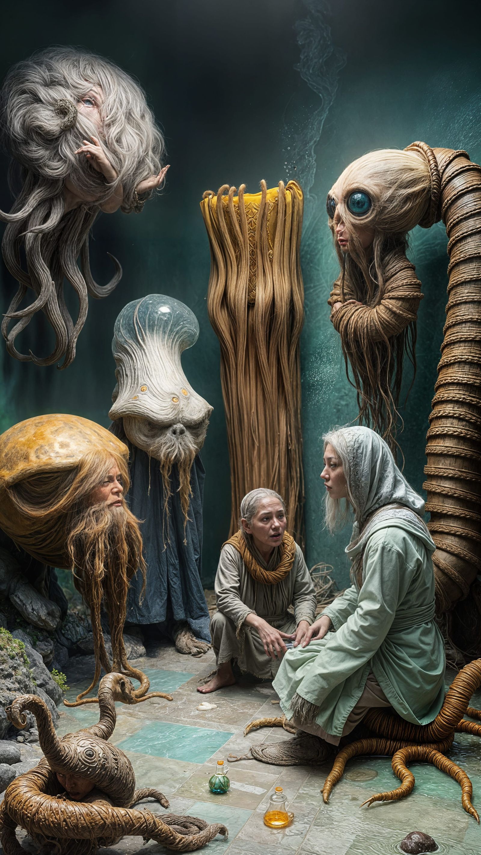 Grotesque Words Come to Life in a Surreal Scene