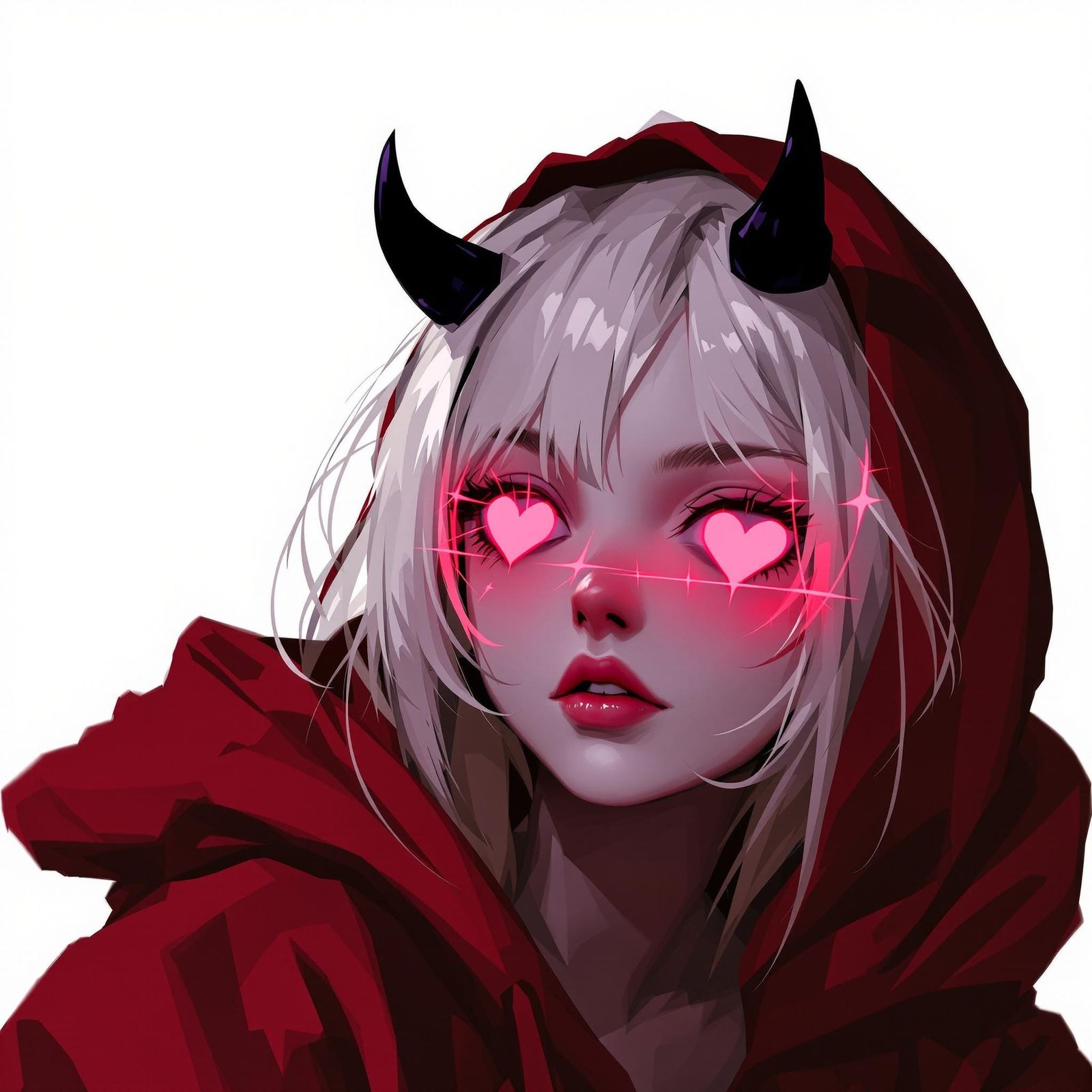 Woman with Heart Eyes in Studio Trigger Style