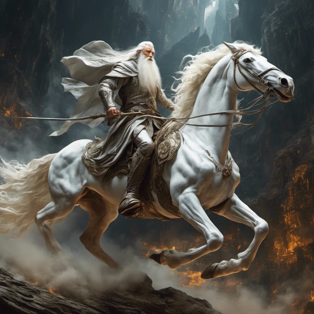 Gandalf the White Rides on Fire