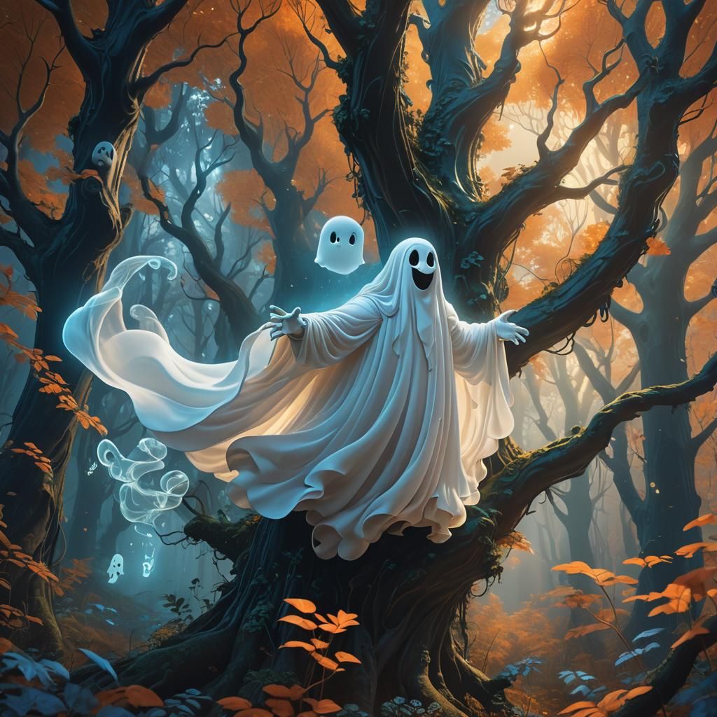 Casper in Mystical Forest: Digital Matte Painting