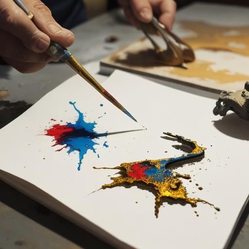 Surrealist Sculpture of Artist in Studio, Dali Style