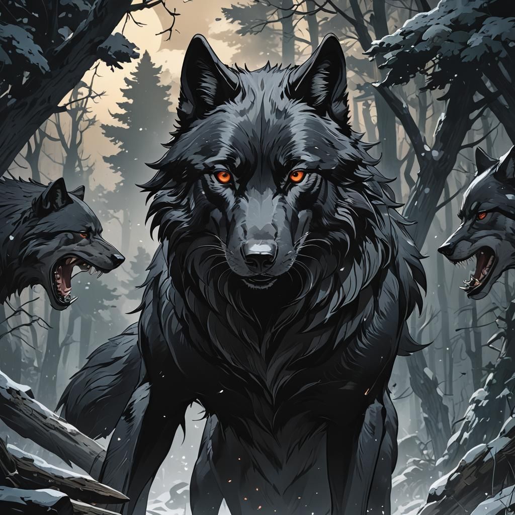 Black Wolf Anime Manga Scan Cel-Shaded Art