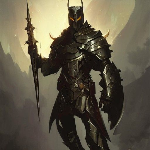 Sinister Paladin Artwork in the Style of Rutkowski