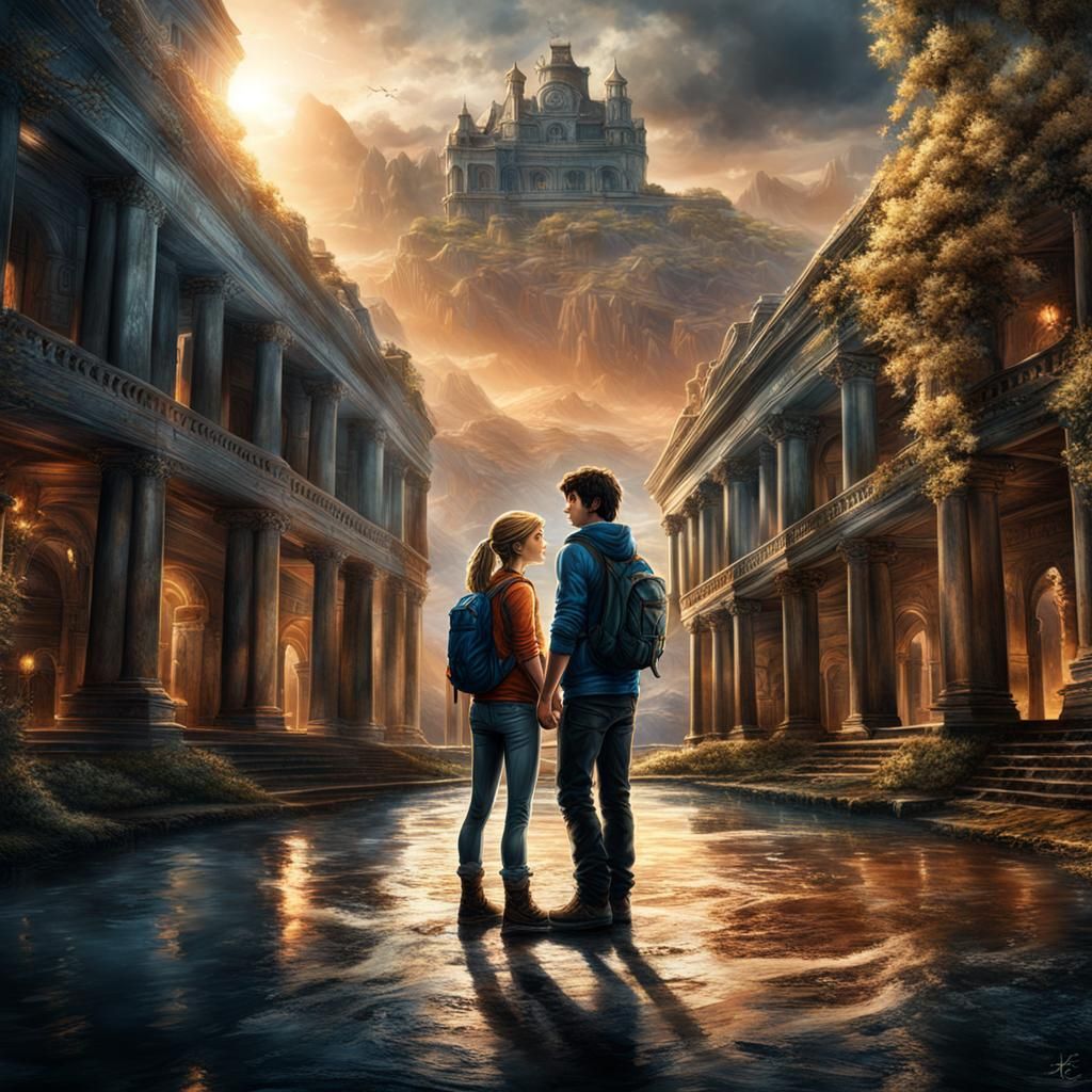 Hyperrealistic Percy Jackson and Annabeth Chase
