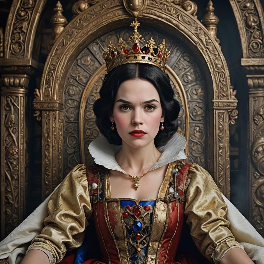 Snow White Portrait on Queen's Throne, Professional Photogra...