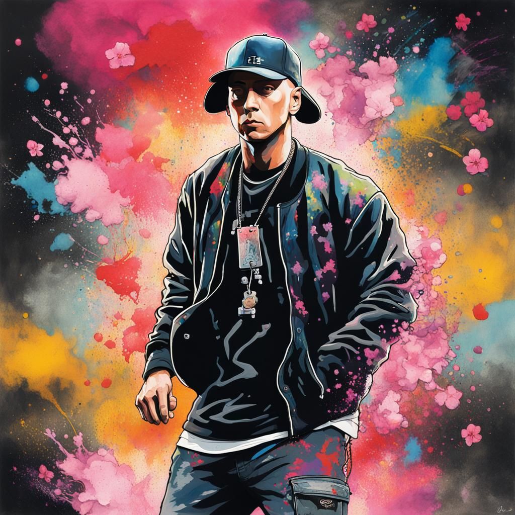 Eminem Hip Hop Dance with Cherry Blossoms