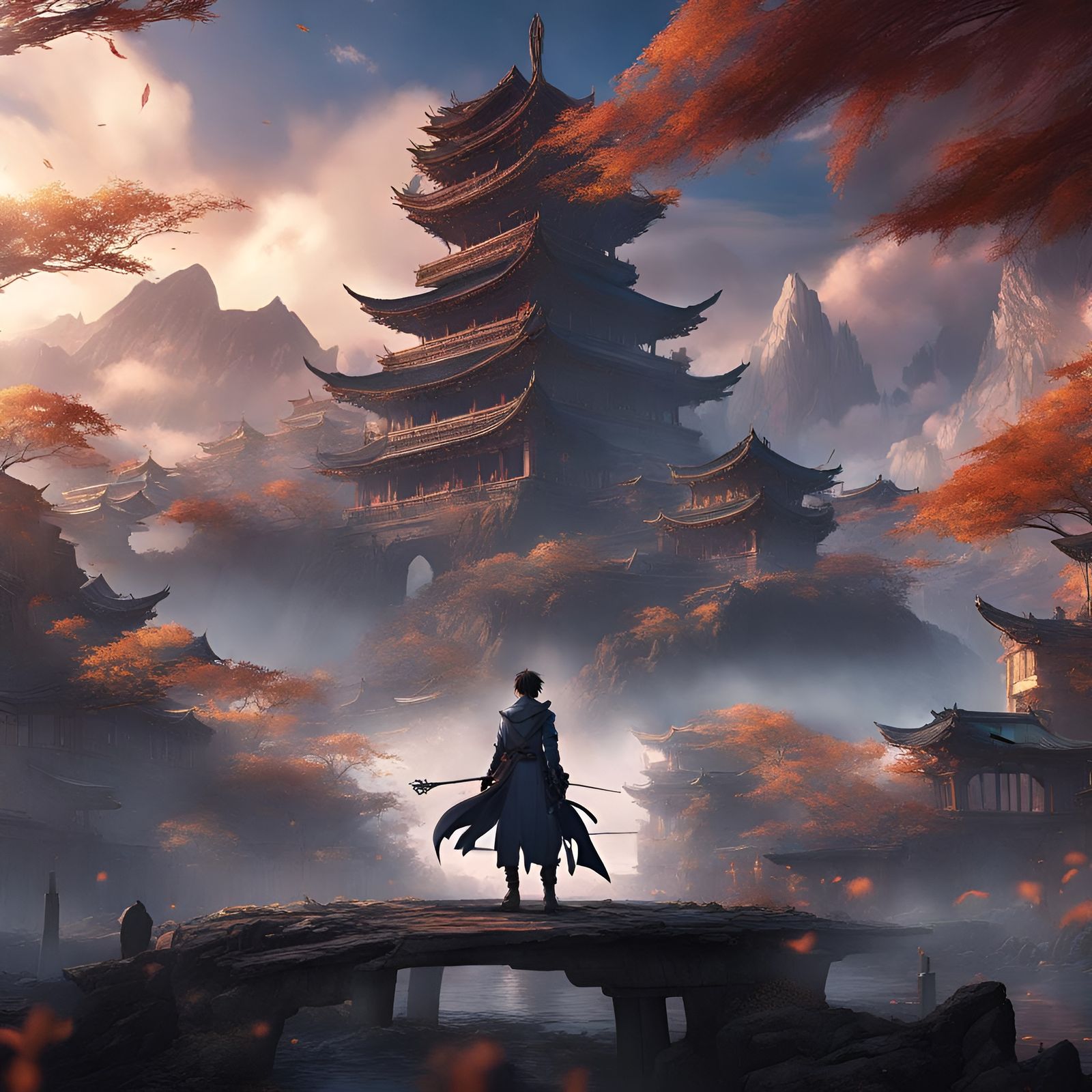 Sung Jinwoo from Solo Leveling: Detailed Matte Painting