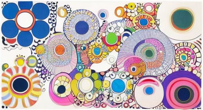 Kaleidoscopic River Garden in Surrealist Style