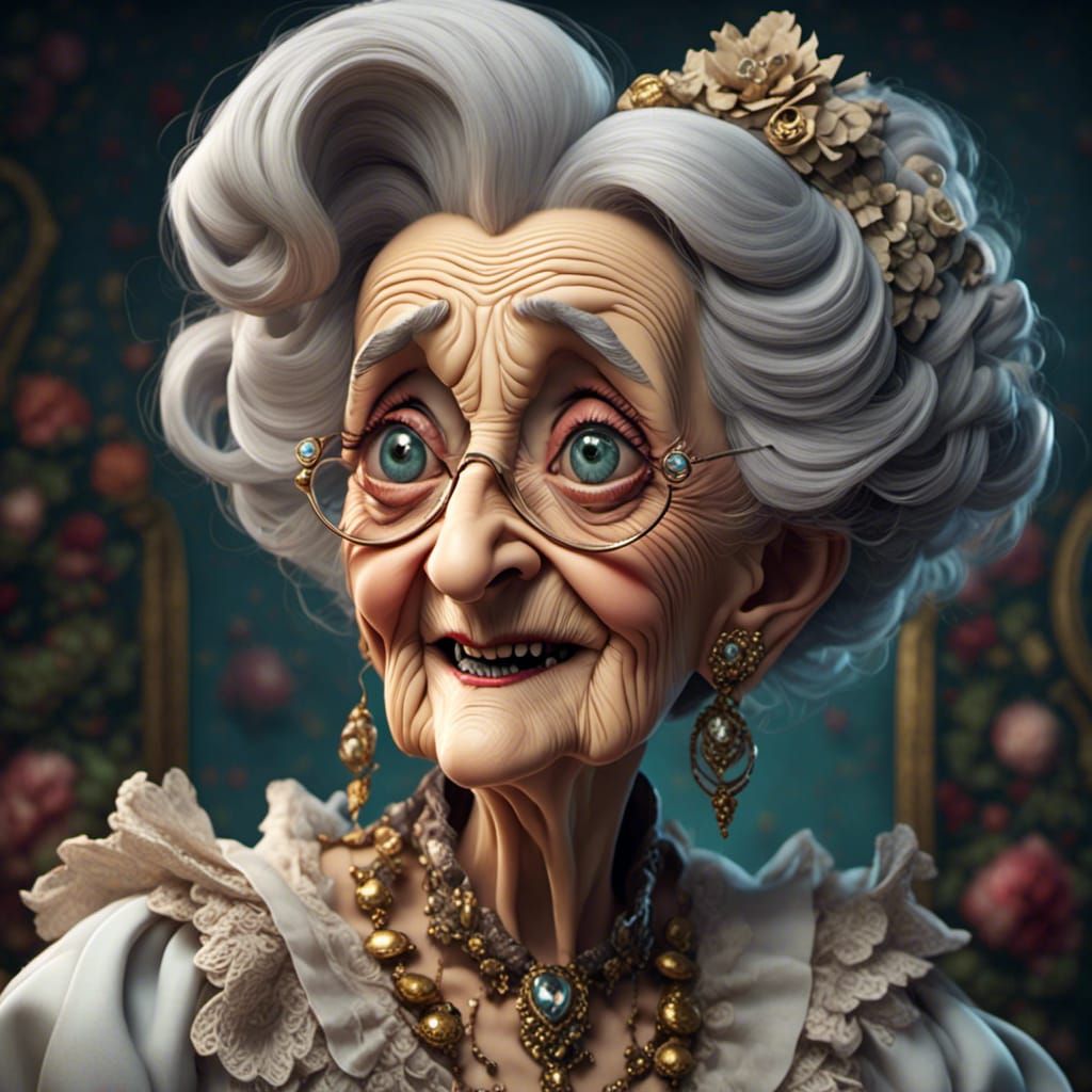 Dorothy Zbornak Portrait in Hyperrealistic Style