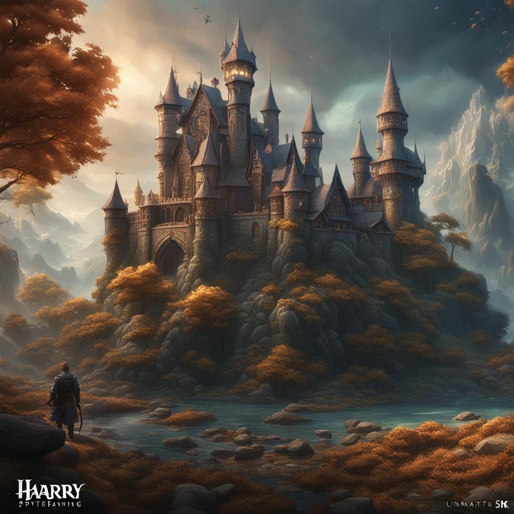 Detailed Matte Painting of Harry Potter