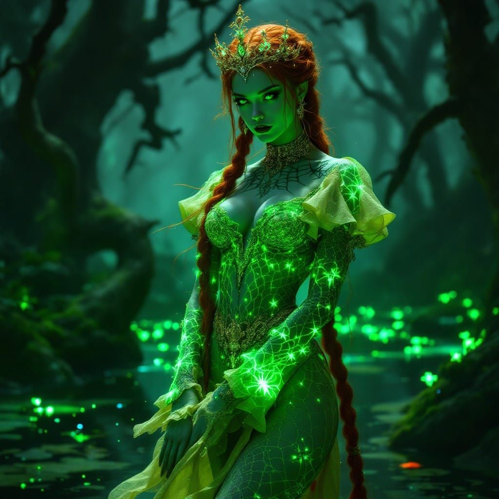 Goth Princess Fiona in Exquisite, 8K Dark Fantasy Art