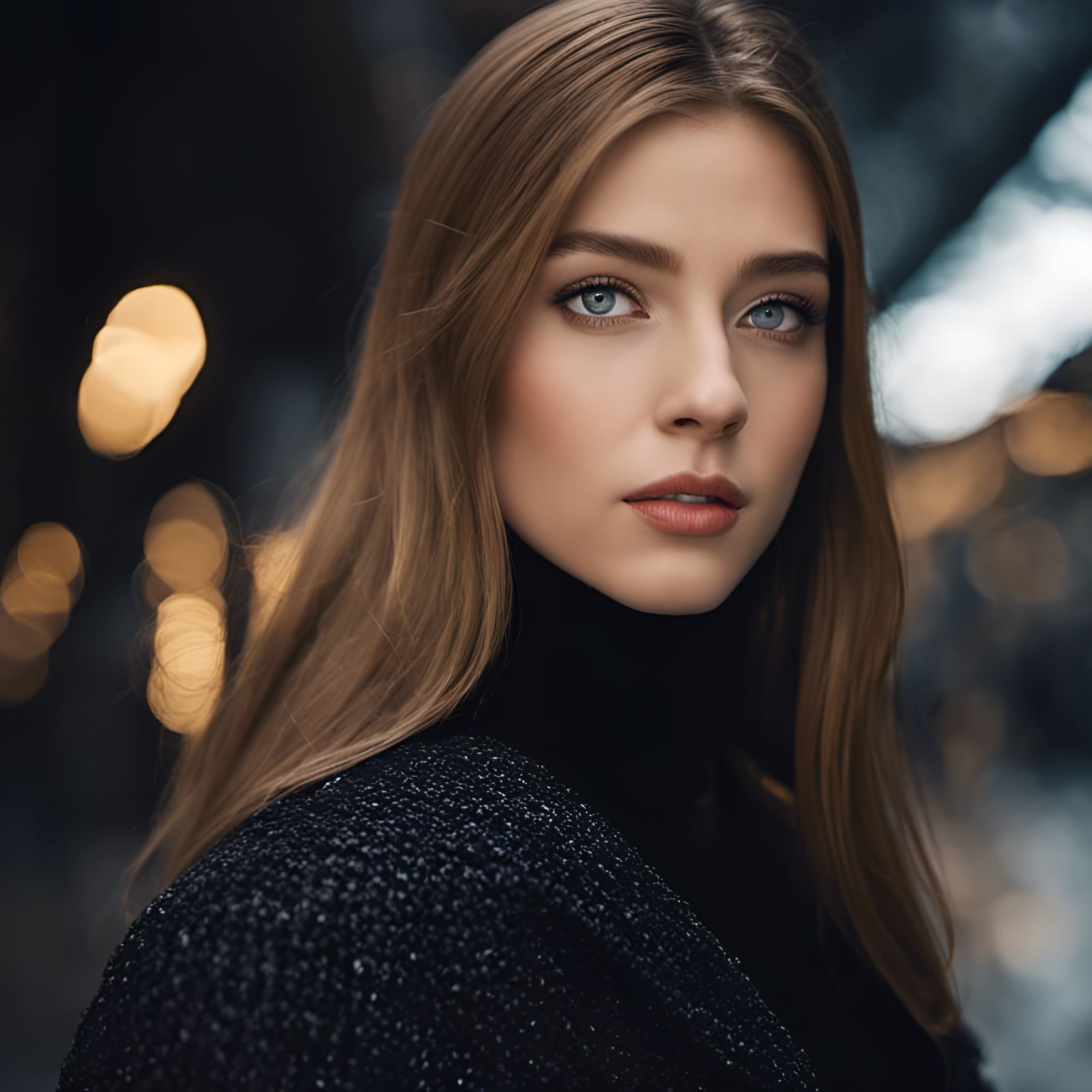 Beautiful Girl Portrait in Hyperrealistic Digital Art