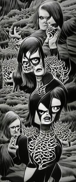 Dark Black Metal Graphic Novel Art
