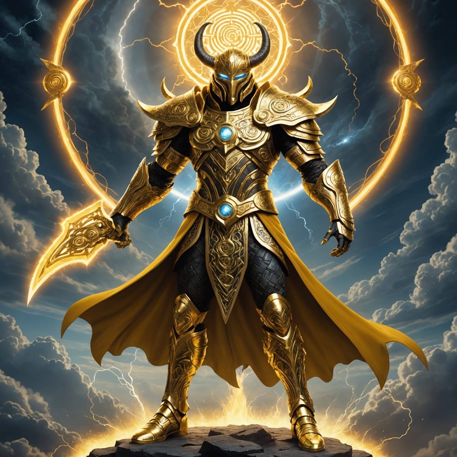 Taranis, Celtic God of Thunder in Digital Art