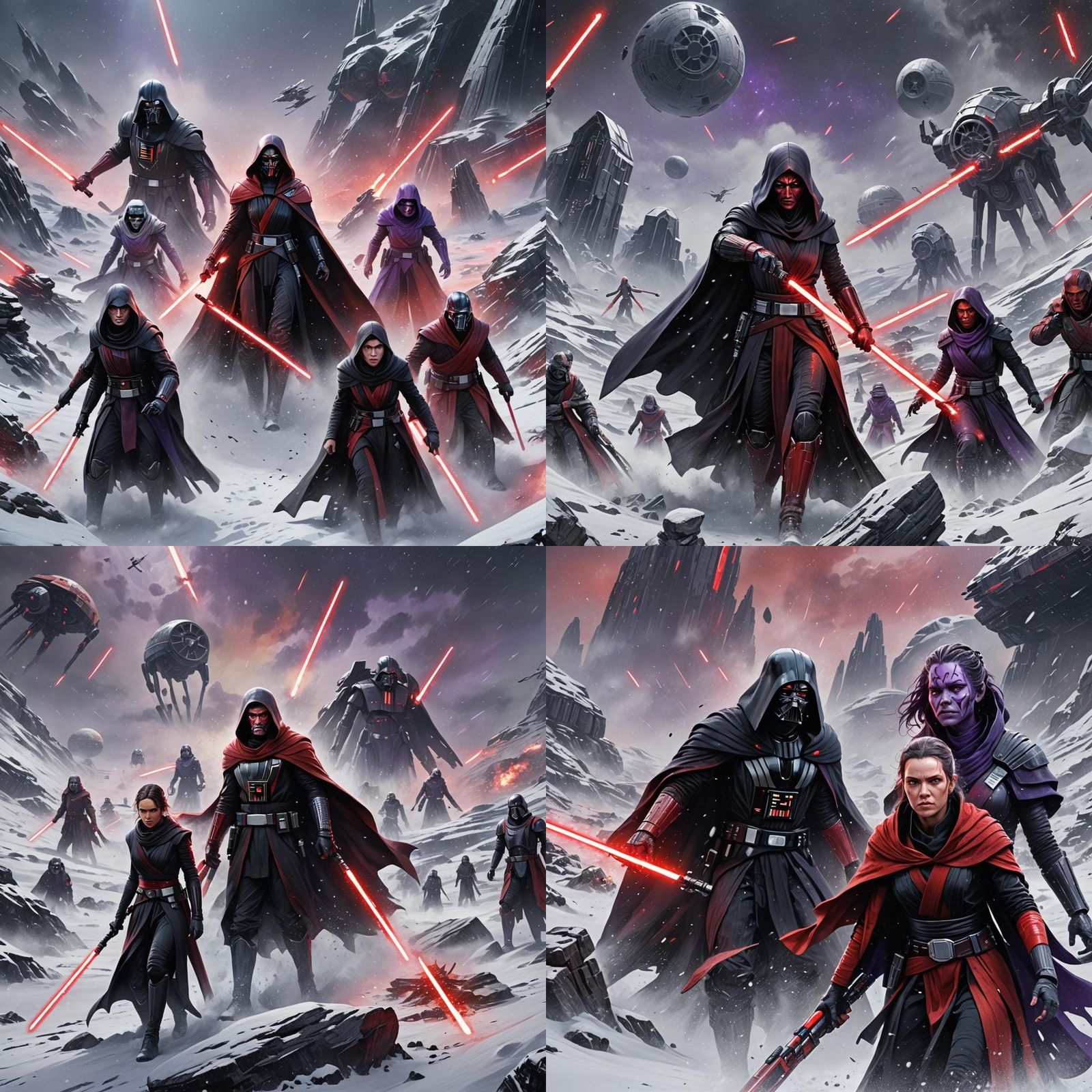 Sith Master and Apprentice on Snowy Planet