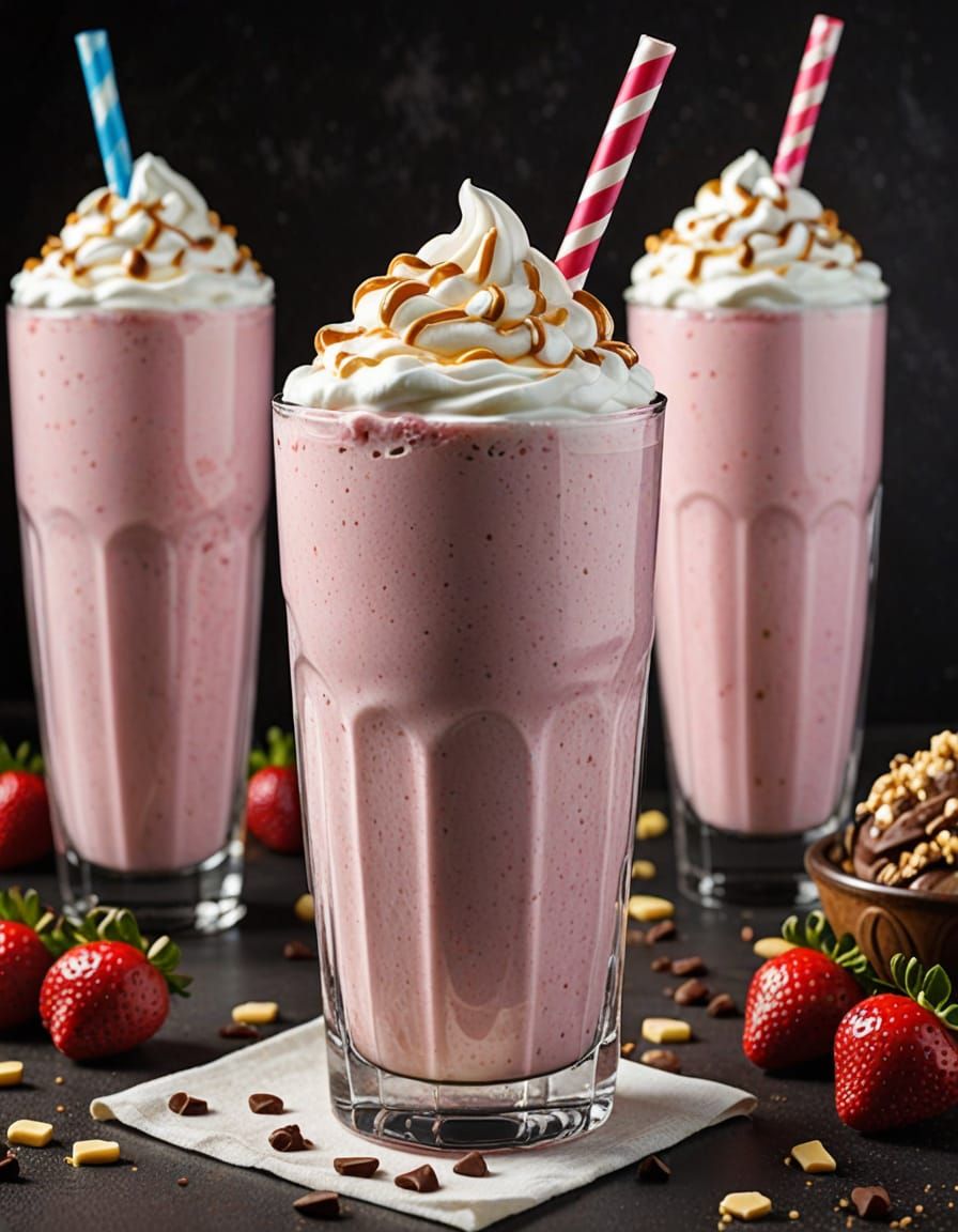 A Delicious Glass of Milkshake in a Summer Setting