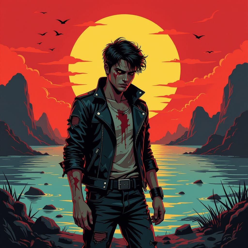 Retro-Futuristic Lord of the Flies in Comic Book Style