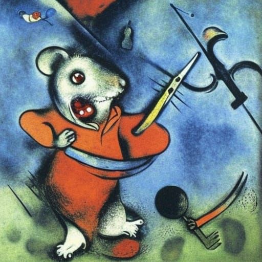 Courageous Mouse Ready for Battle