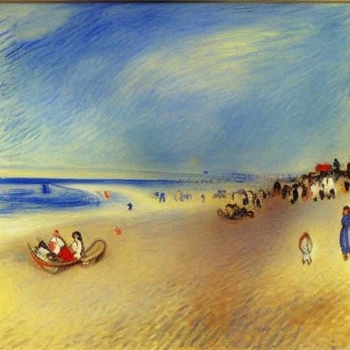 England Beach Impressionism: Sisley, Chagall, Turner Style