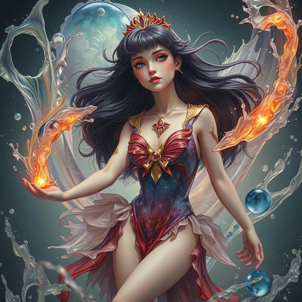 liquid fire splash🔥🌊
