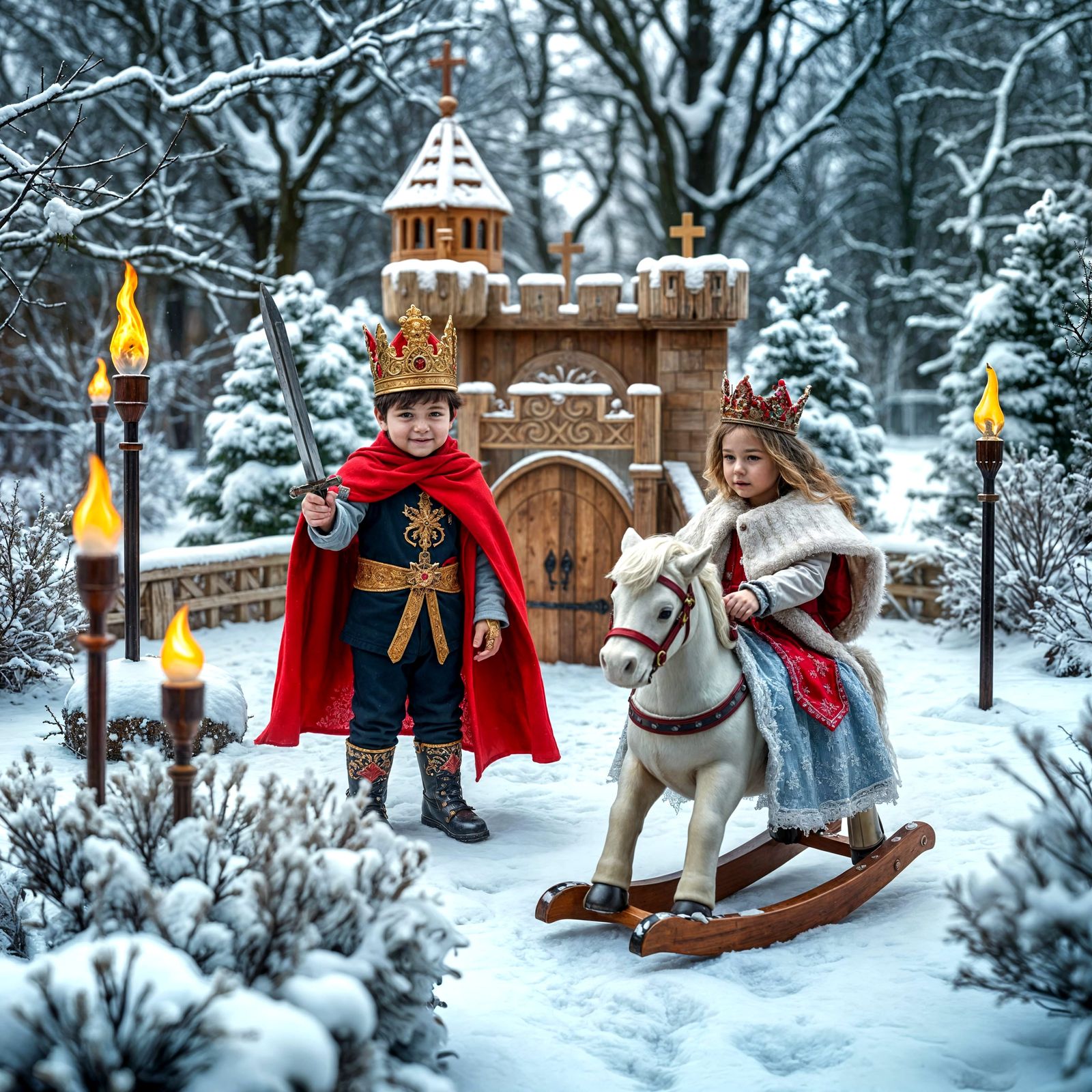 Whimsical Winter Kingdom Scene