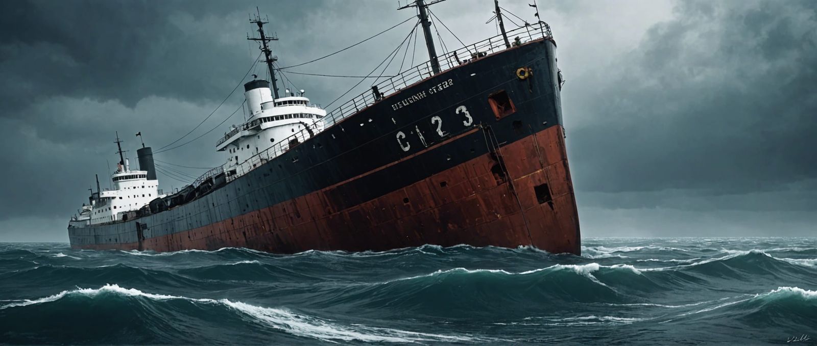 Wreck of a Ship at the Bottom of the Sea