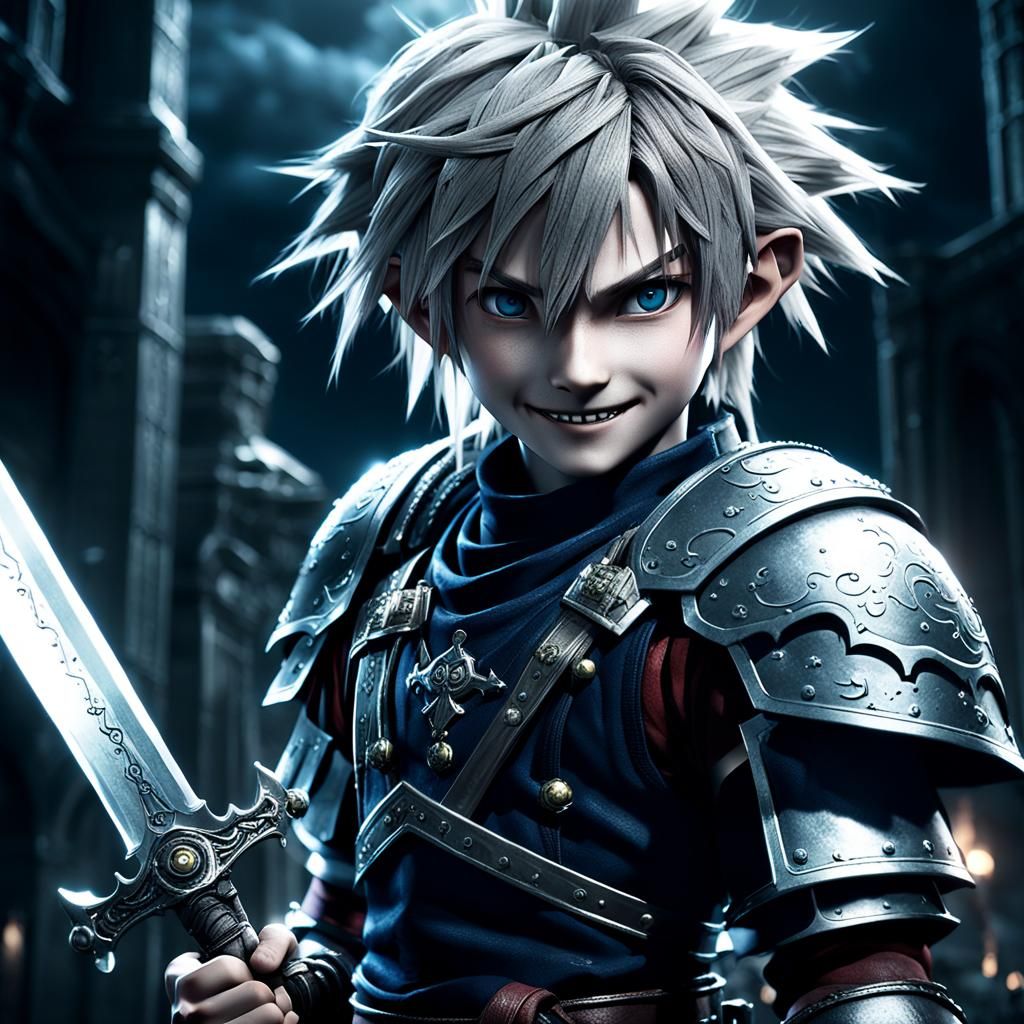 Sinister Cloud from Final Fantasy in Hyper-Realistic Photo