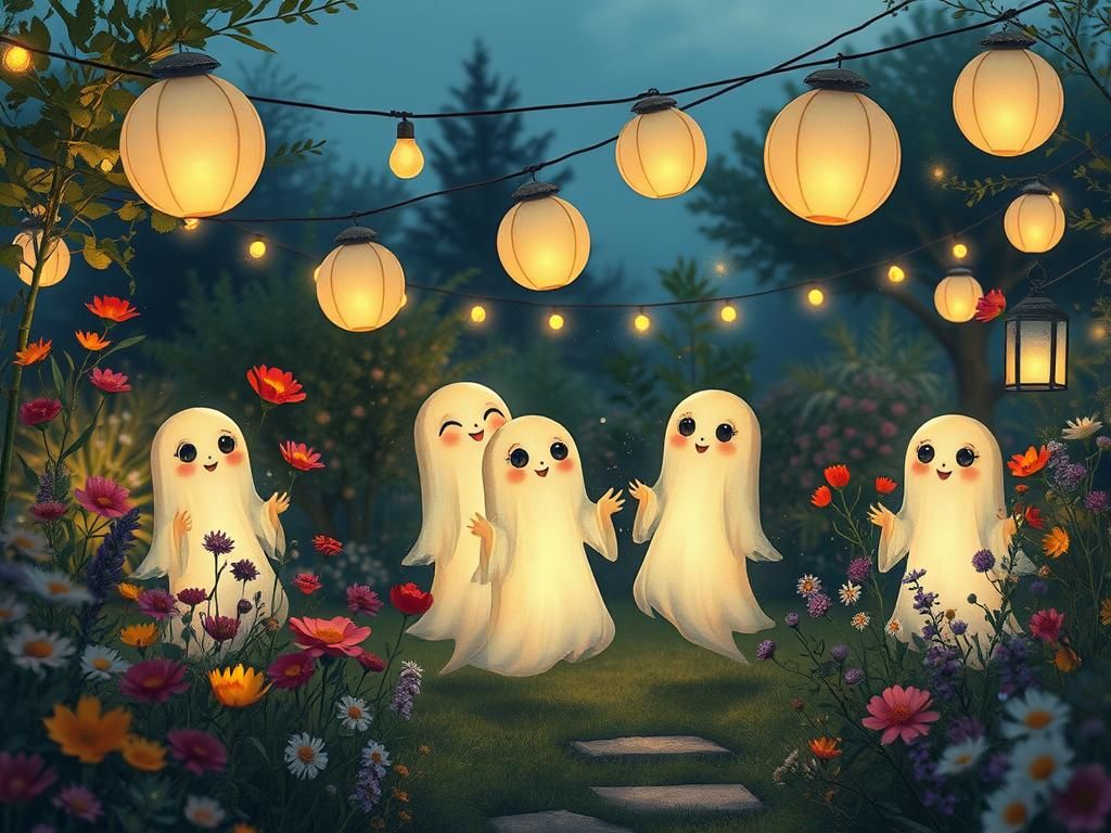 Glowing Lanterns Light Up Whimsical Ghostly Garden Party in ...