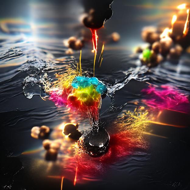 A dripping colorful explosion