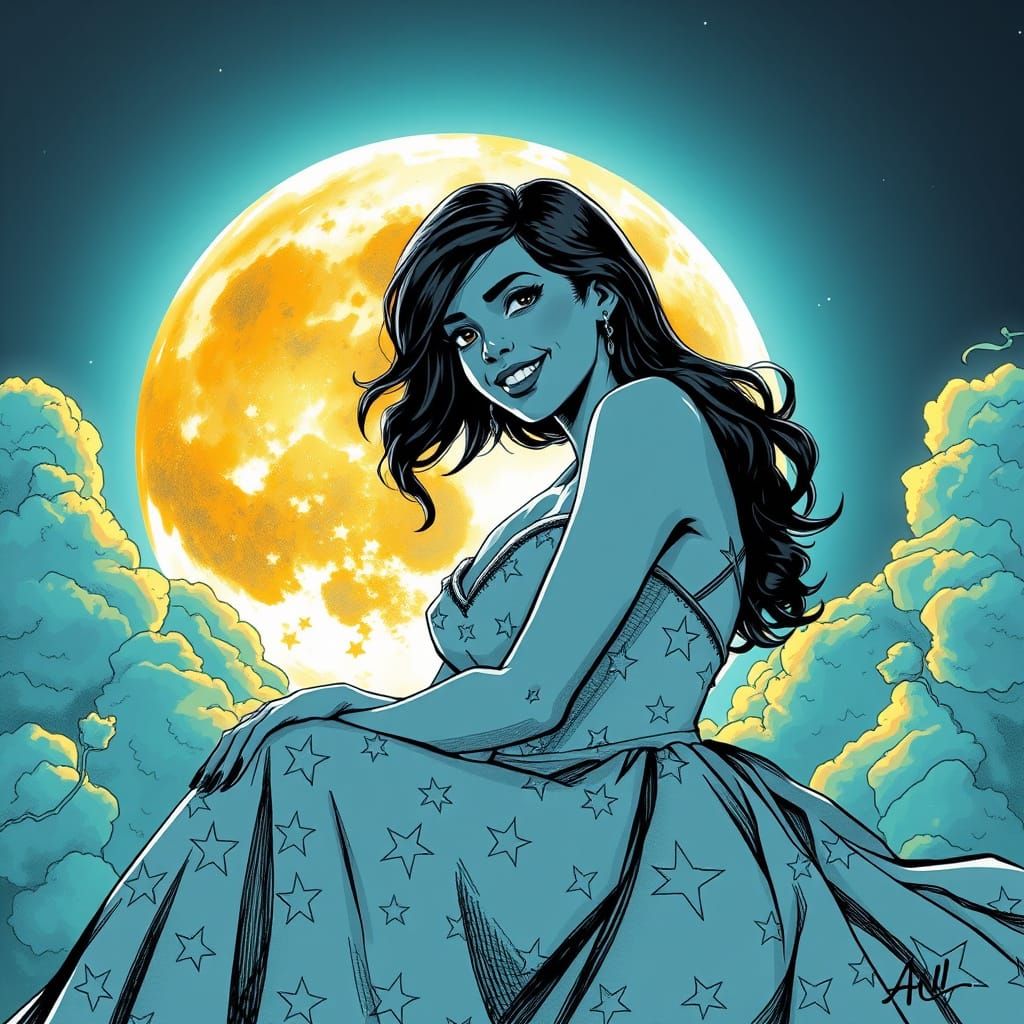 Goddess in Starlit Glory