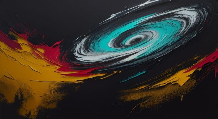 Dynamic Abstract Masterpiece in Expressive Brushstrokes