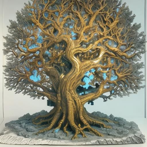 Detailed 3D Tree of Knowledge Masterpiece