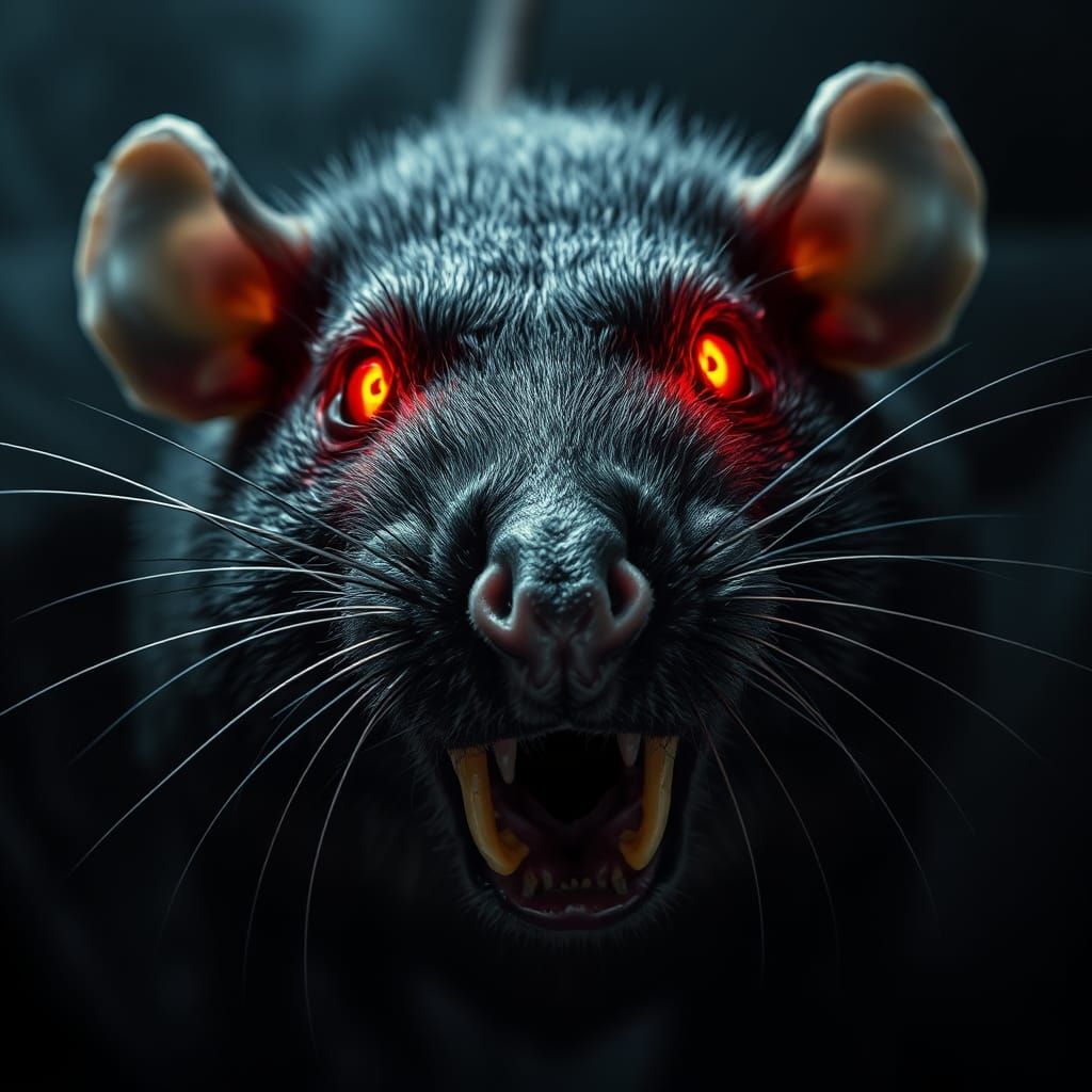 Its sharp teeth are fully exposed..