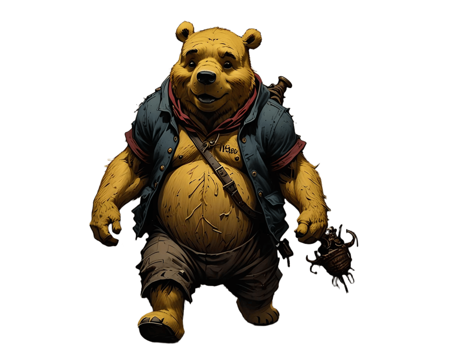 Lovecraftian Winnie the Pooh Horror Goddess