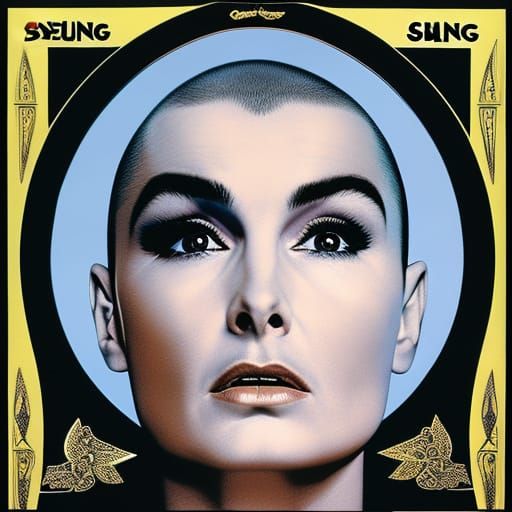 Sinead O'Connor Album Cover Style Portrait