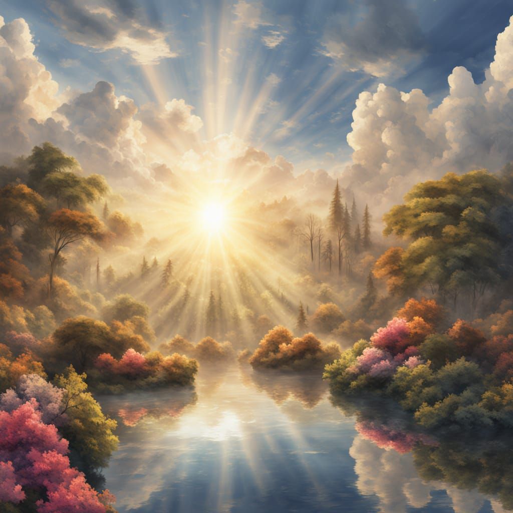 Vibrant Impressionist Masterpiece in Gouache Style