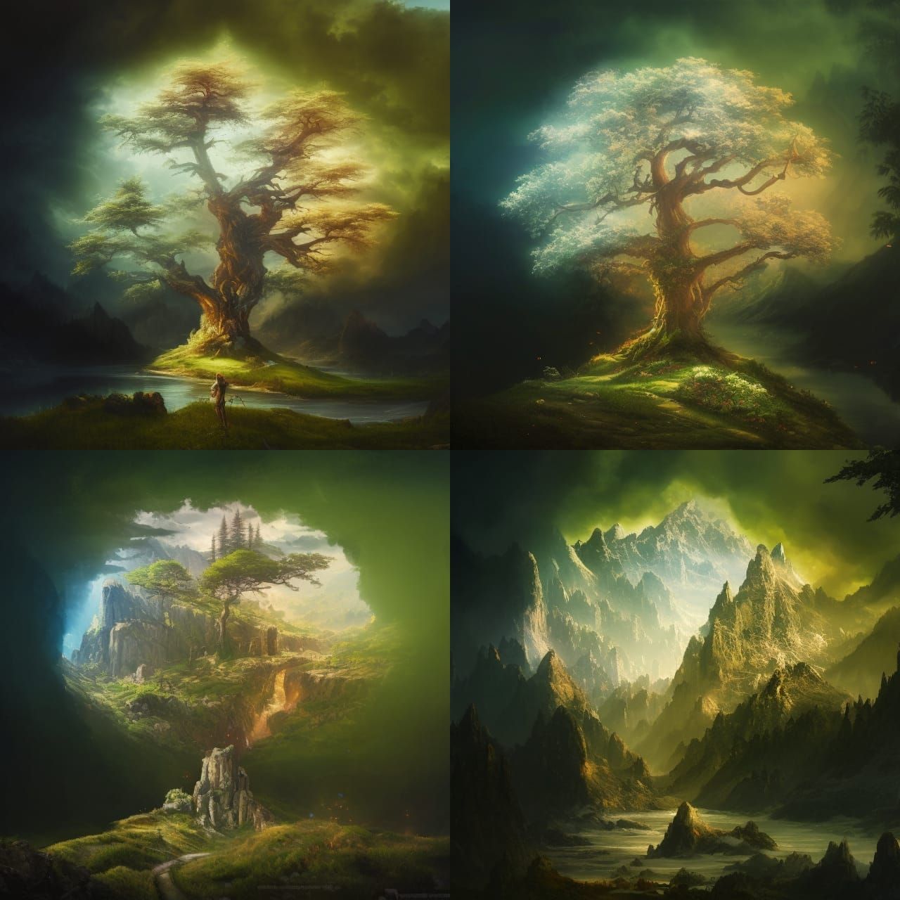 Mountain Valley River: Epic Digital Matte Painting