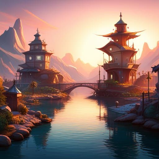 Emotional Concept Art in Orange and Teal