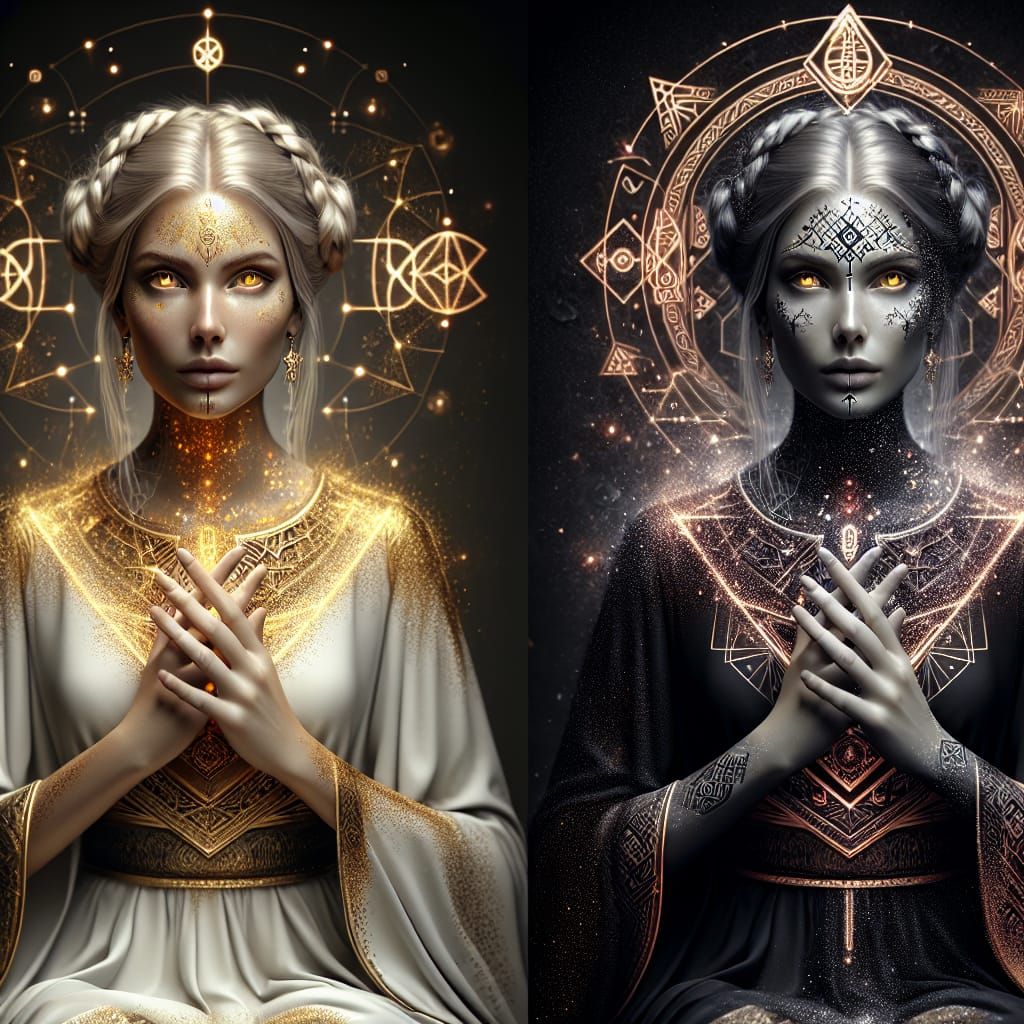 Ethereal Goddess in Cosmic Harmony