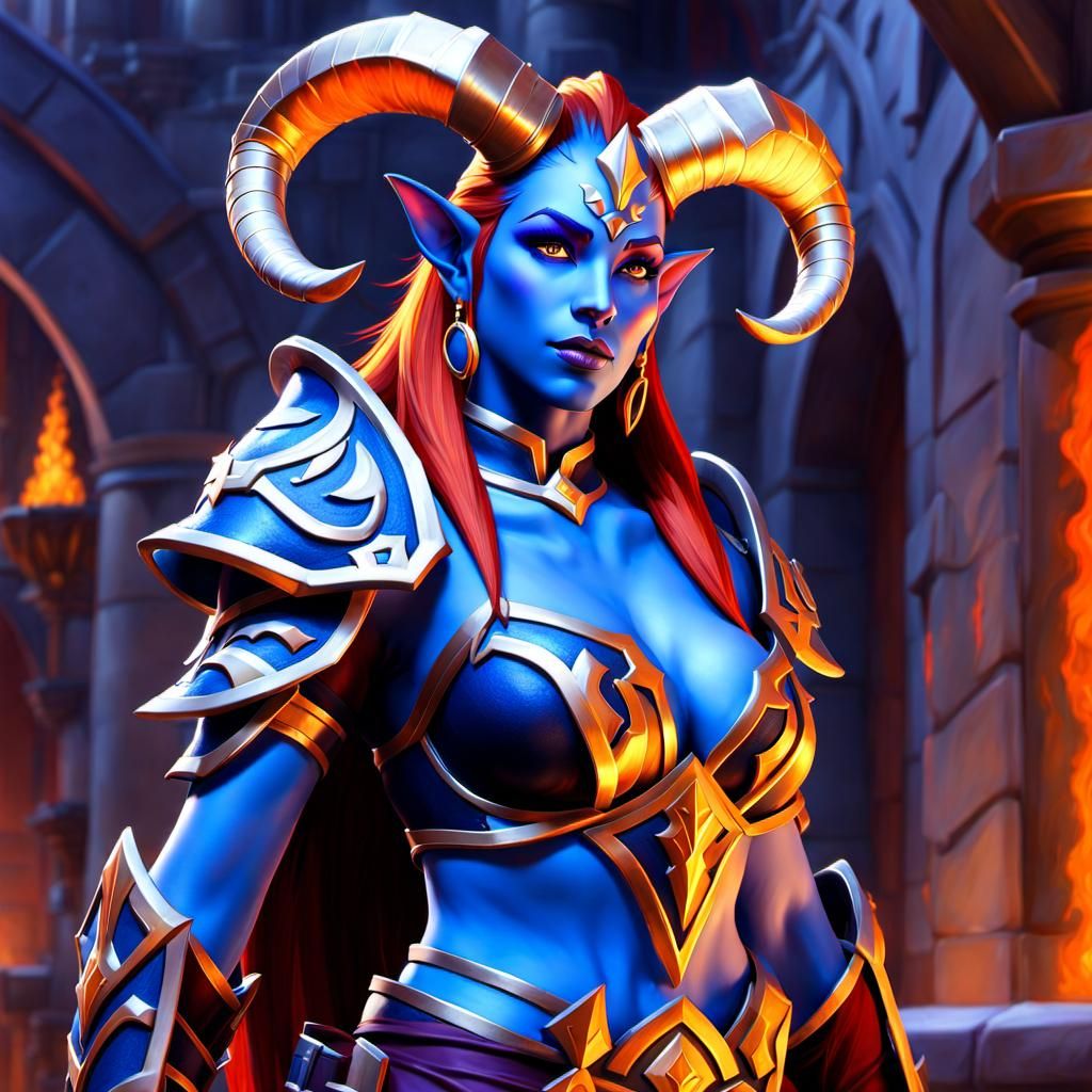 Draenei Paladin in World of Warcraft Style