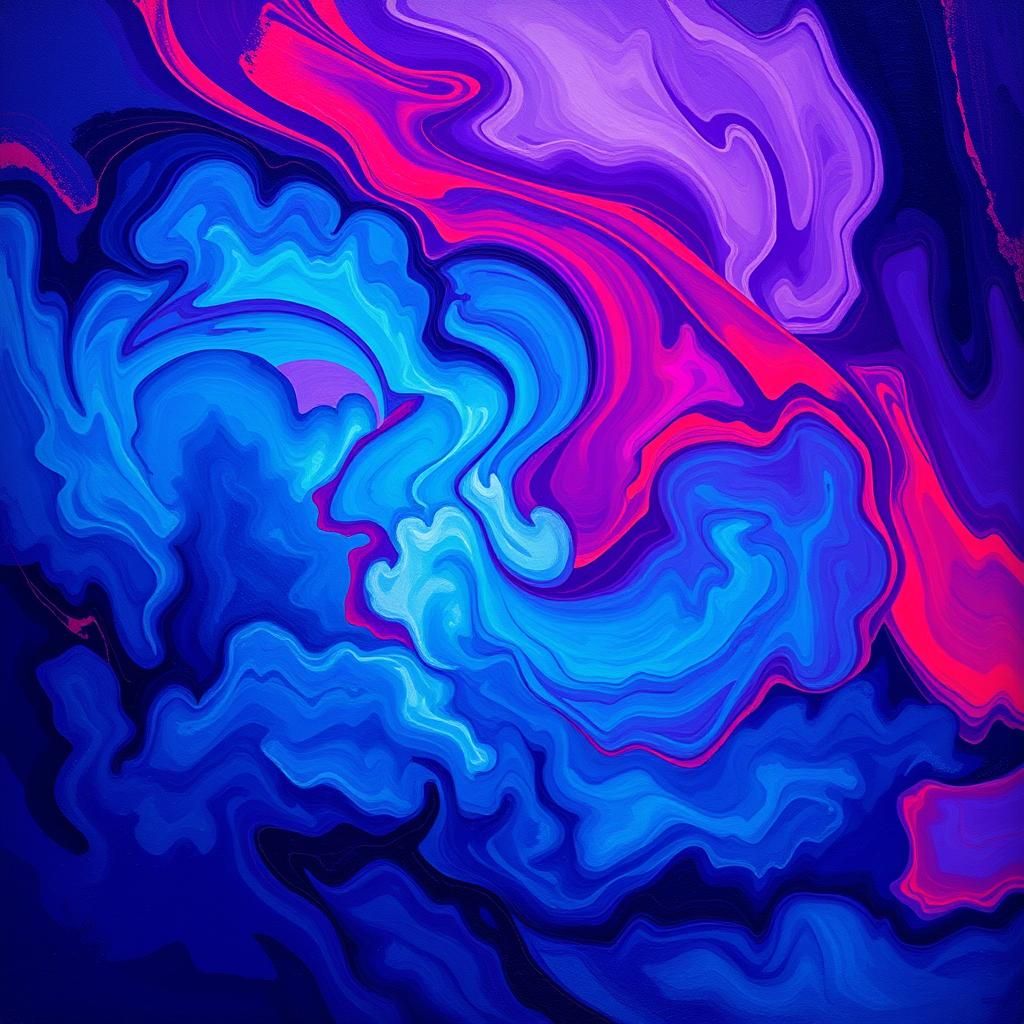 Swirling Clouds in Abstract Expressionist Style